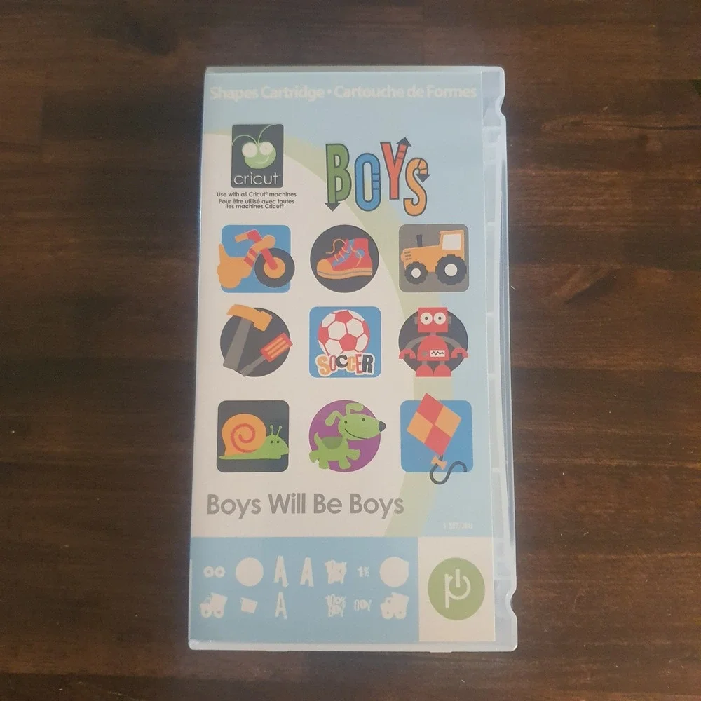 Cricut Boys Will Be Boys Shapes Cartridge Handbook Overlay Scrapbooking Cards‎
